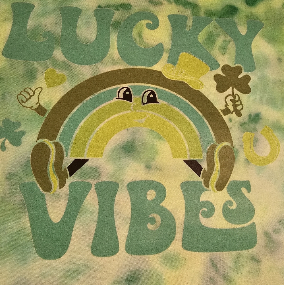 Tye dye Lucky vibes t shirt
